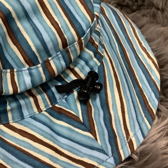 Snug As A Bug | Children's Beach Bum Adjustable Sun Hat | Blue & Brown | 0-2 Yrs - Picture 3 of 4